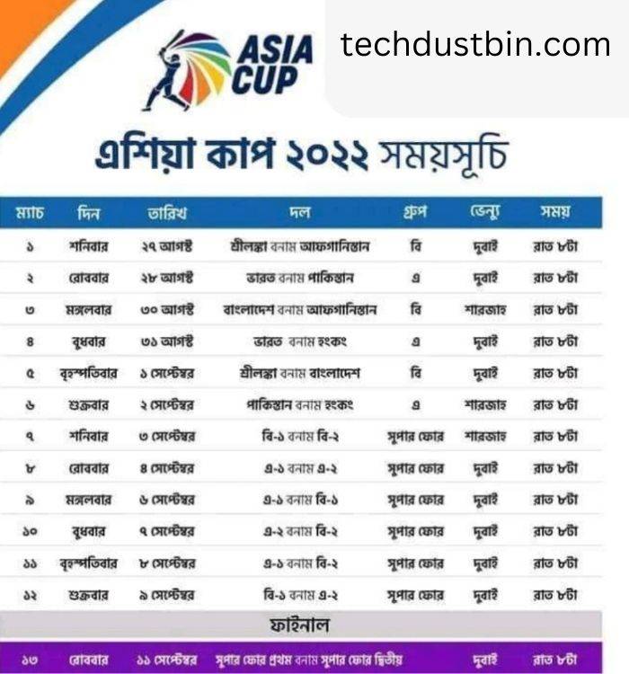 এশিয়া-কাপের-সময়সূচি