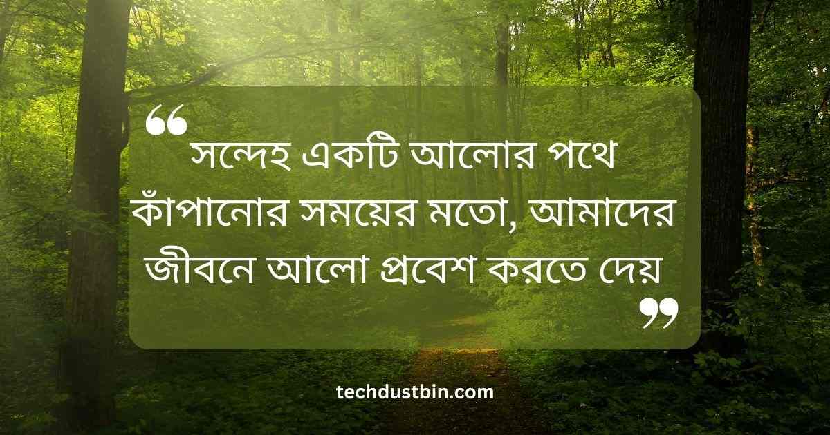সন্দেহ নিয়ে উক্তি